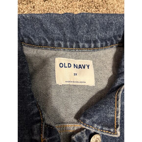 NWT Old Navy Blue Jean Jacket Women's Size 2X - Picture 2 of 6